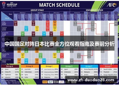 中国国足对阵日本比赛全方位观看指南及赛前分析